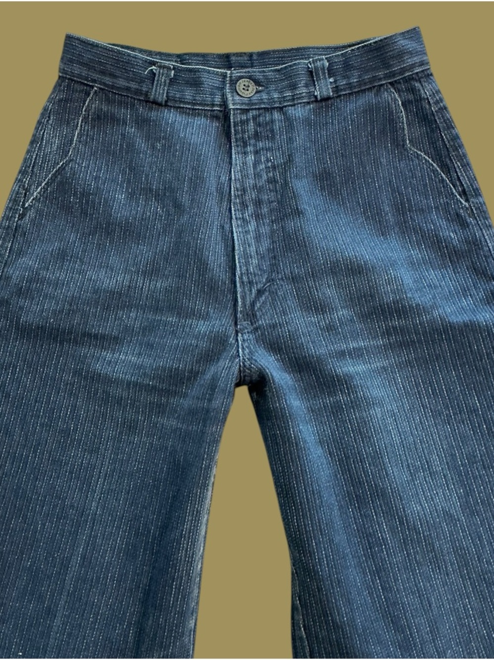 Rockies High-Rise Weave Striped Indigo Jeans - Picture 2 of 7